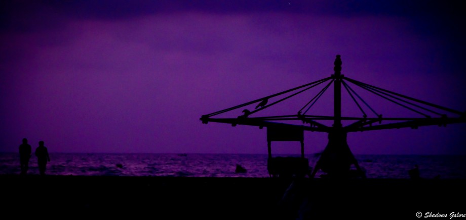 Still Merry Go Round Chennai-scape: Silhouettes at Marina Beach 1