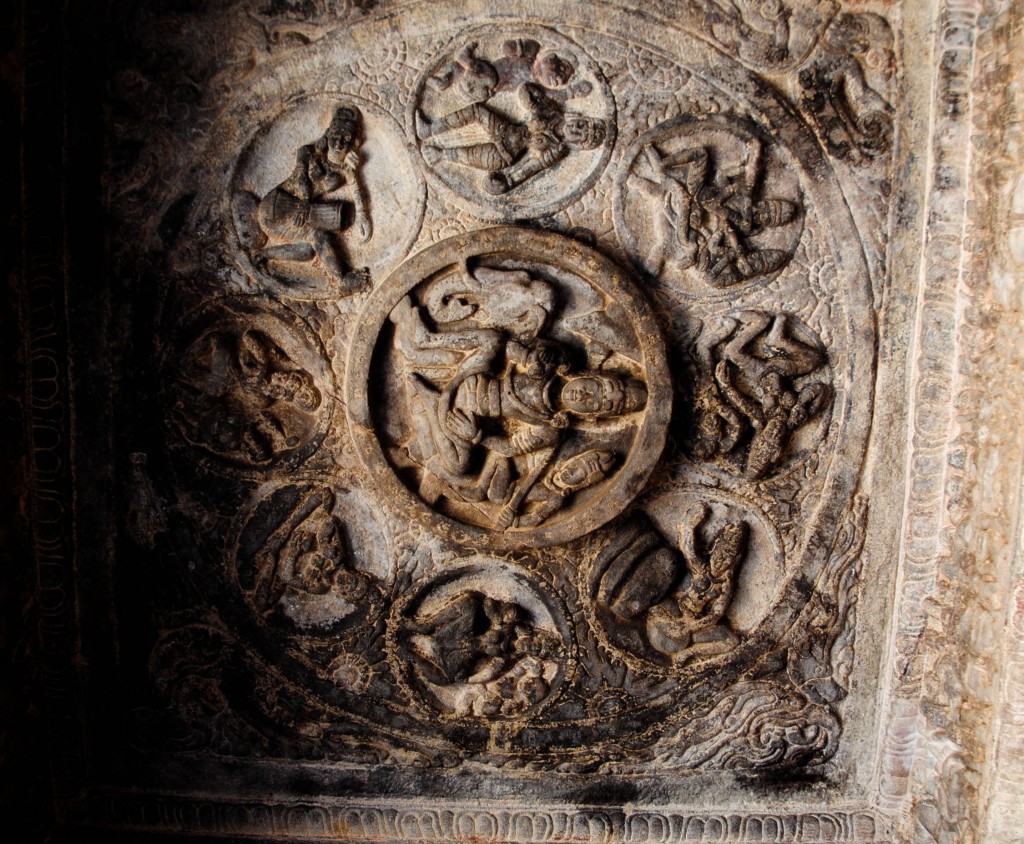 Carvings on the Ceiling  The Magnificent Badami Cave Temples 11