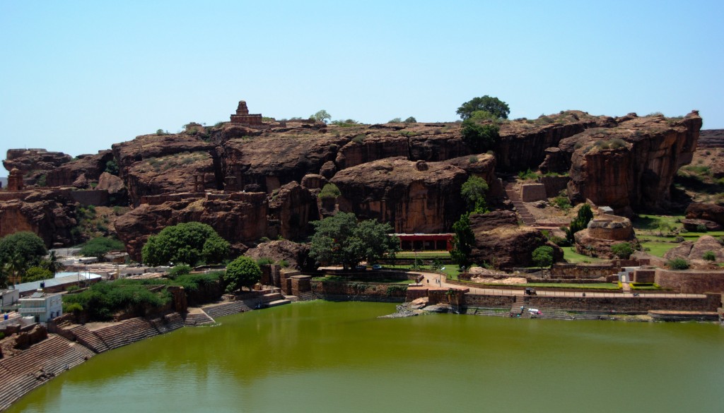 The view of the other Hillock from the Fourth Cave The Magnificent Badami Cave Temples 12