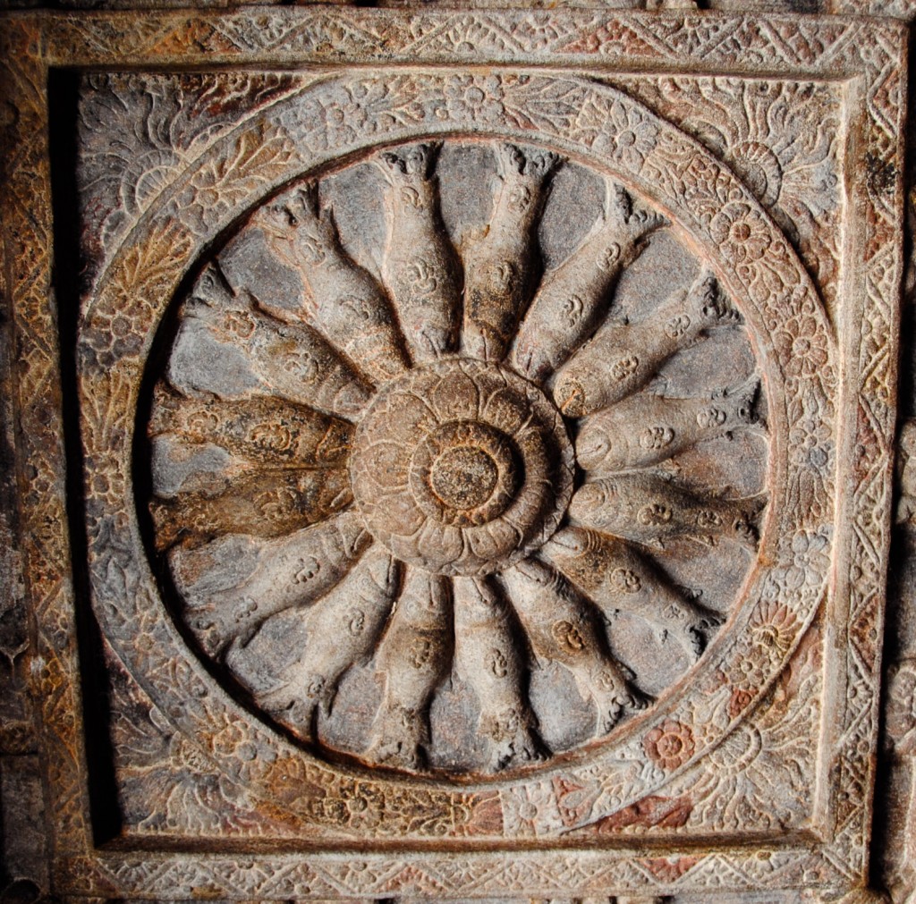 Wheel with "Fishy" Spokes  The Magnificent Badami Cave Temples 8