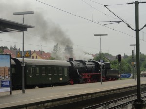 When the train chugged onto the platform