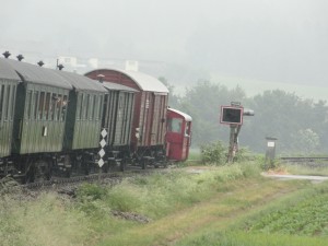 Carriages at the rear